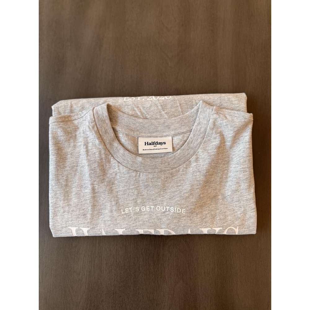 Halfdays Shirt Womens Small Heather Grey Hike Club Graphic Tee Soft Cotton NWT - Picture 13 of 13